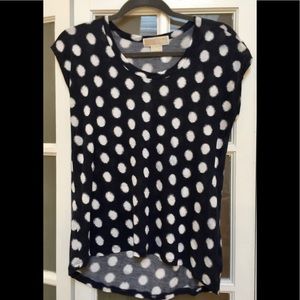 Michael Kore polka dot shirt.